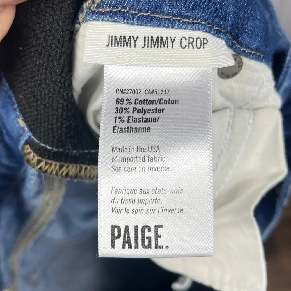Paige Jimmy Jimmy Crop Maternity Jeans in Penelope. - Picture 8 of 9